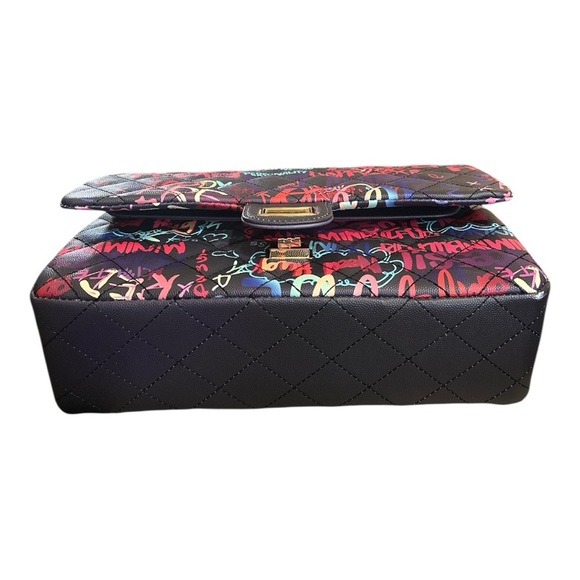 Caleesa Graffiti Print Quilted Crossbody Bag, Multicolor, NWT - Picture 3 of 8